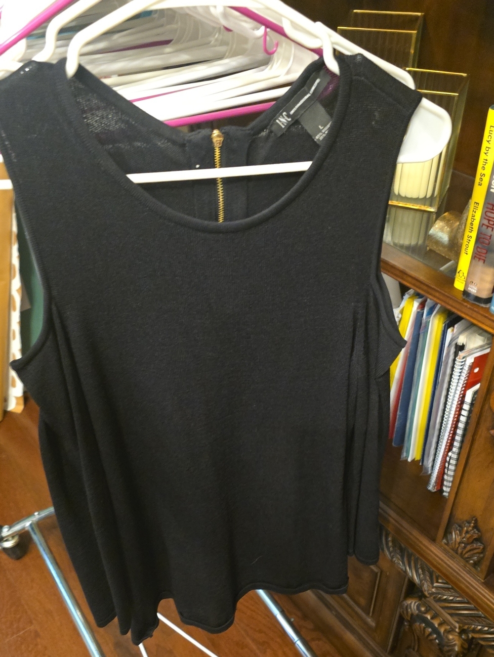 INC International Concepts Black Off The Shoulder Sweater